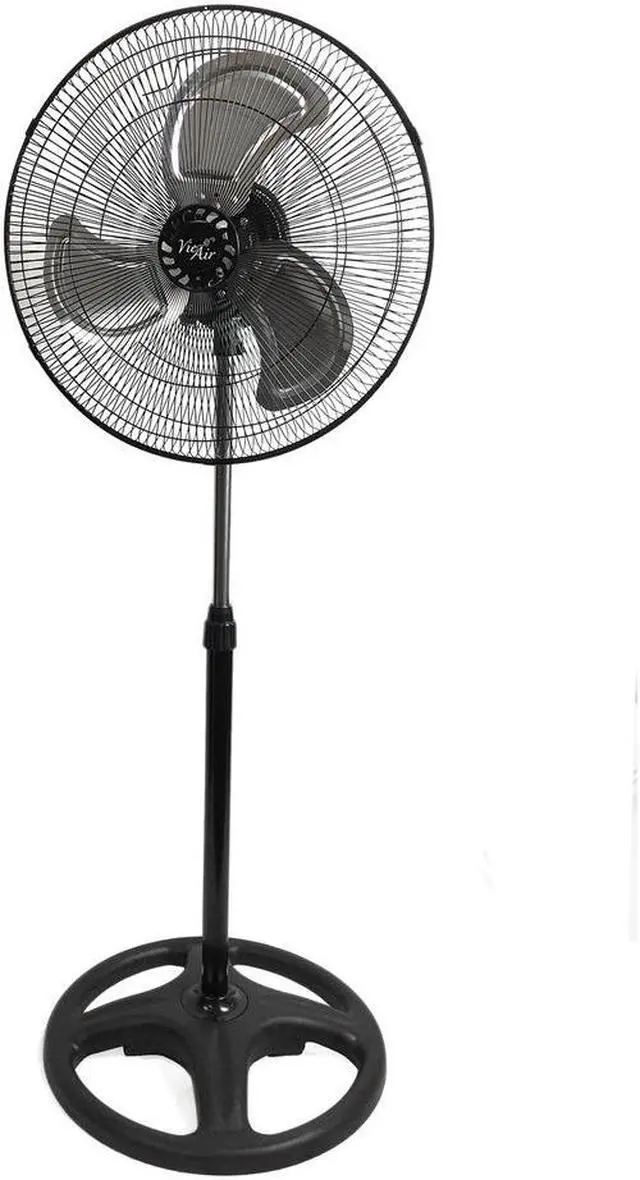 Alt view image 4 of 10 - Vie Air 18" Industrial Heavy Duty Pedestal Oscillating Metal Stand Fan