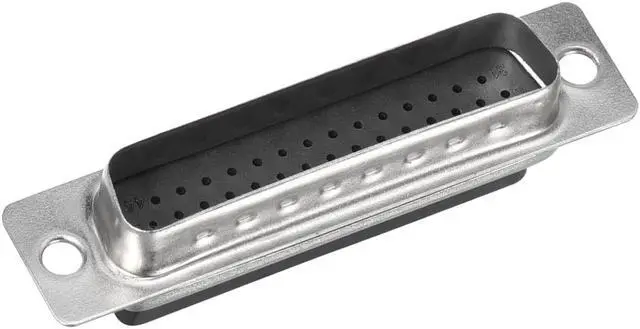 Alt view image 4 of 4 - D-sub Connector Male Plug 44-position 3-row Crimp Style Port Terminal Breakout for Mechanical Equipment Black Pack of 1