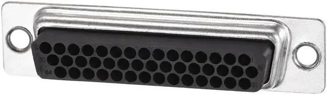 Alt view image 3 of 4 - D-sub Connector Male Plug 44-position 3-row Crimp Style Port Terminal Breakout for Mechanical Equipment Black Pack of 1