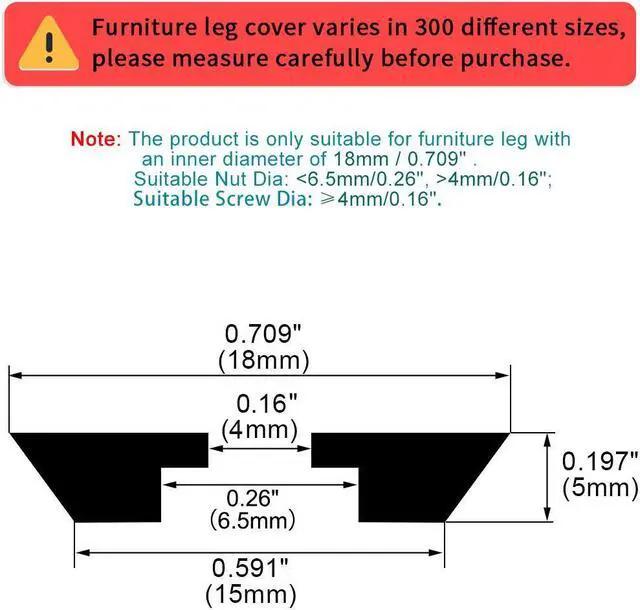 Alt view image 2 of 7 - 12pcs Rubber Feet Bumper Furniture Laptop Amplifier Speaker Cabinet Leg Pads Floor Protector with Washer, D18x15xH5mm