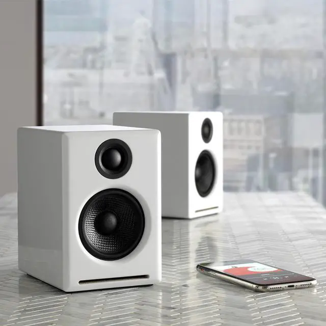 Alt view image 4 of 12 - Audioengine A2+ Premium Powered Wireless Desktop Speakers - Pair (White)
