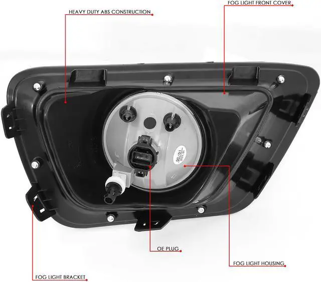 Alt view image 6 of 6 - DNA Motoring FL-ZTL-288-AM For 2015 to 2019 Chevy Colorado Pair Amber Lens Front Driving Fog Light Lamps w/Chrome Trim Bezel Cover+Switch 16 17 18