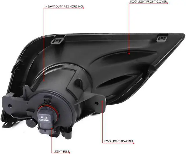 Alt view image 6 of 7 - DNA Motoring FL-ZTL-302-AM For 2016 to 2018 Nissan Altima 4-Door Pair Amber Lens Front Driving Fog Light Lamps w/Bezel Cover+Switch 17