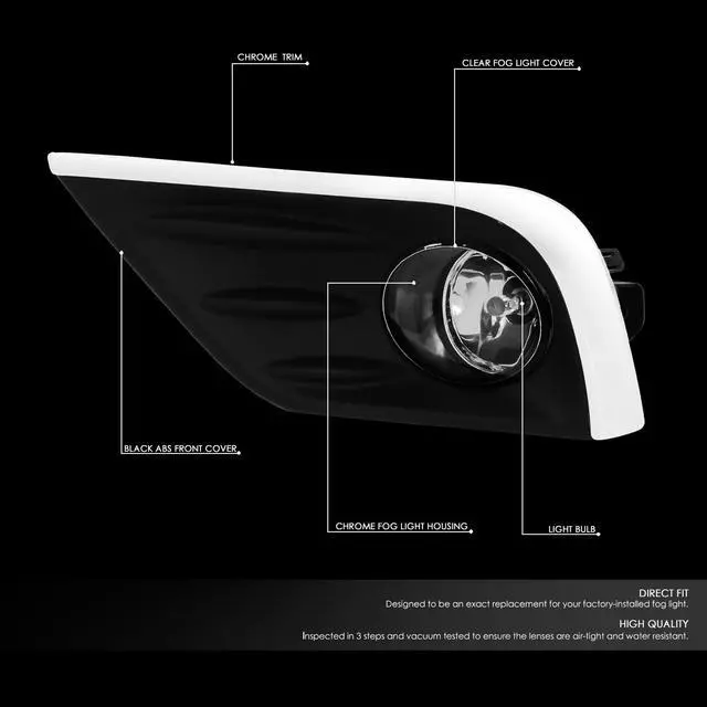 Alt view image 2 of 7 - DNA Motoring FL-ZTL-301-CH For 2016 to 2018 Nissan Altima 4-Door Pair Clear Lens Front Driving Fog Light Lamps w/Chrome Trim Bezel Cover+Switch 17