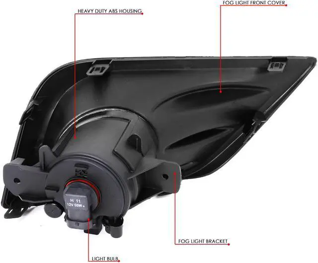 Alt view image 6 of 7 - DNA Motoring FL-ZTL-301-CH For 2016 to 2018 Nissan Altima 4-Door Pair Clear Lens Front Driving Fog Light Lamps w/Chrome Trim Bezel Cover+Switch 17