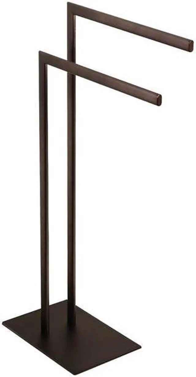 Main image of Kingston Brass SCC3095 Modern Edenscape Pedestal Dual Towel Rack - Oil Rubbed Bronze