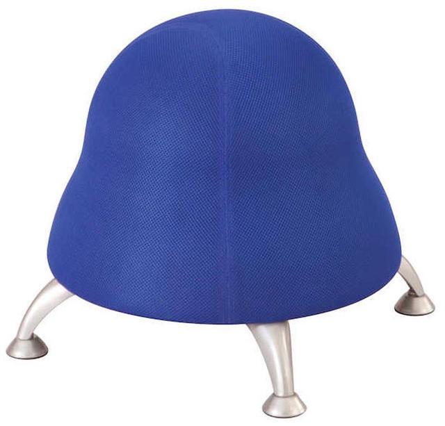 Main image of Safco 4755BU Runtz Ball Chair, Backless - Supports Up to 250 lb - Blue Fabric Seat, Silver Base