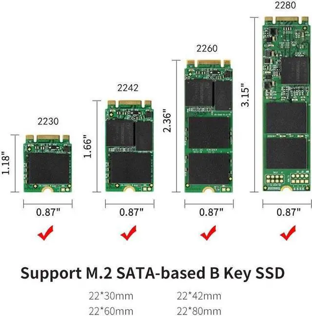 Alt view image 3 of 4 - MSATA to NGFF Adapter Card Motherboard SATA to M.2 NGFF MSSD Converter Support 2230/2242/2260/2280