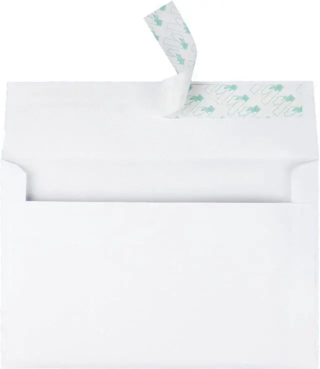 Alt view image 9 of 16 - Quality Park 10750 Greeting Card/Invitation Envelope, Announcement - 5.75" x 8.75" - 24 lb - Peel & Seal - 100/Box - White