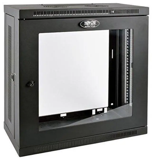 Alt view image 2 of 10 - Tripp Lite 12U Wall-Mount Rack Enclosure Server Cabinet with Clear Acrylic Window, Low-Profile Patch-Depth (SRW12U13G)