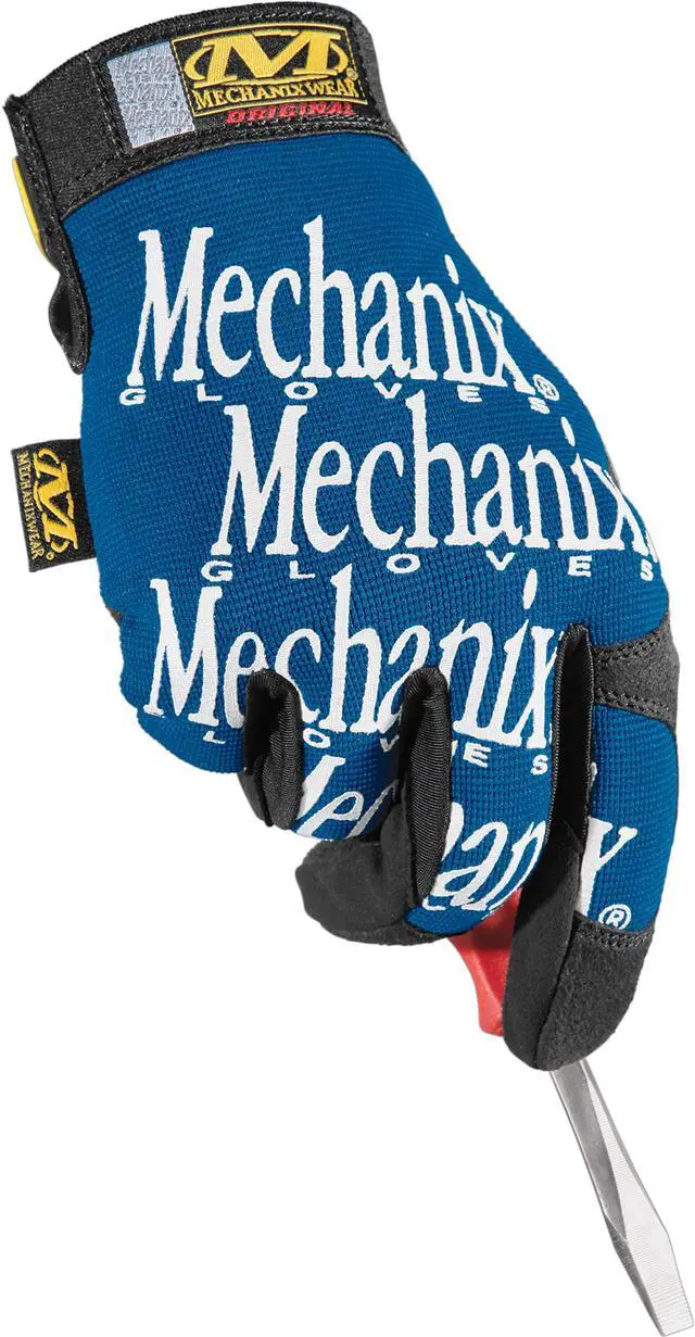 Alt view image 11 of 14 - Mechanix Wear The Original Work Gloves Blue/Black Large MG03010