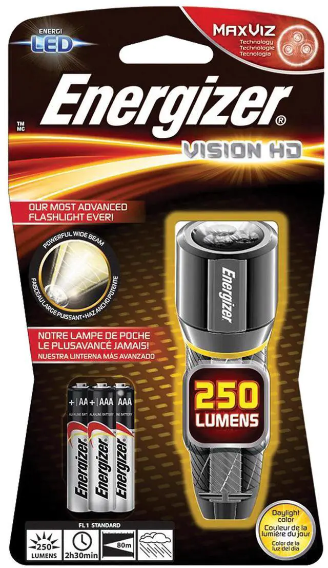 Alt view image 14 of 20 - Energizer Vision HD 3AAA Performance Metal Flashlight