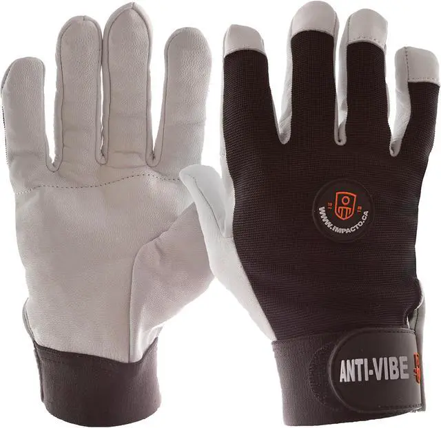 Alt view image 2 of 6 - IMPACTO BG413XL Anti-Vibration Gloves,XL,Black/White,PR