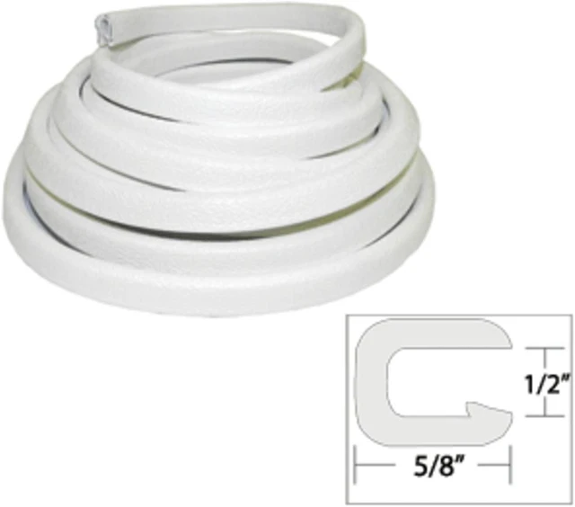 Alt view image 4 of 6 - TACO FLEXIBLE VINYL TRIM 1/2" OPENING X 5/8" WHITE 25'