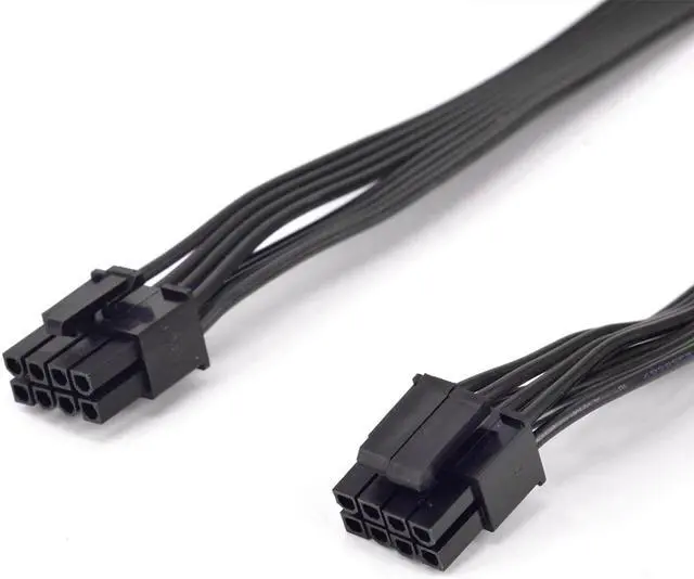 Alt view image 4 of 4 - CPU 8pin to 4+4pin Power supply Cable ATX 12V 2 port P4 to P8 for Corsair AXi Series AX1500i AX1200i AX860i AX760i