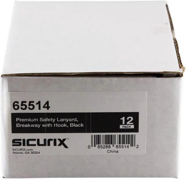 Alt view image 5 of 13 - SICURIX Plastic Hook Breakaway Lanyard - 12 / Pack - 36" Length - Black - Nylon, Plastic, Steel