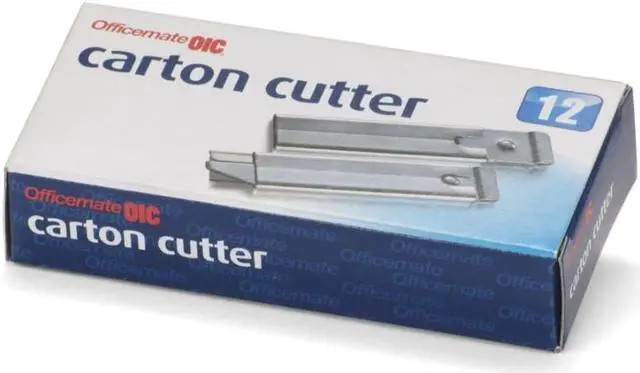 Alt view image 5 of 12 - Officemate International Corp OIC94966 Carton Cutter- Single-Sided Razor Blade- 4in.x.13in.x.88in.