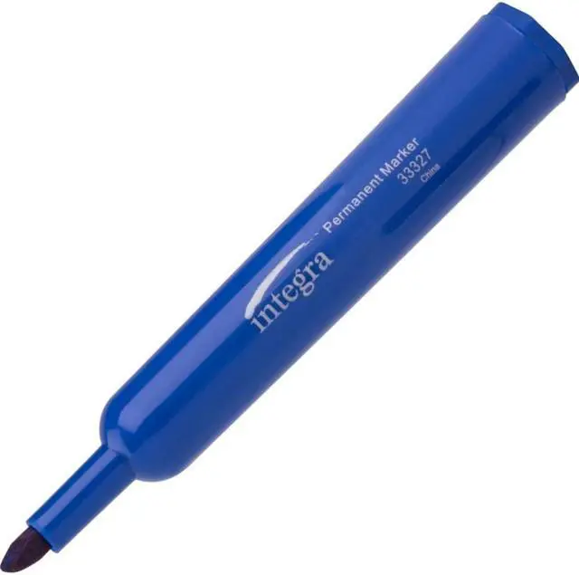 Alt view image 2 of 14 - Integra Permanent Marker Chisel Tip Blue 33327
