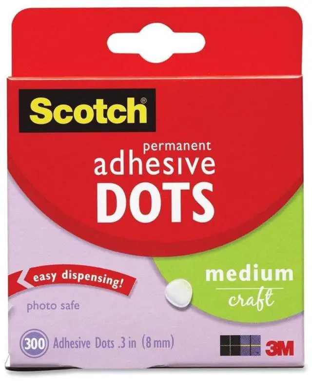 Alt view image 8 of 18 - 3M 010300M 300-Pack Adhesive Dots, Medium