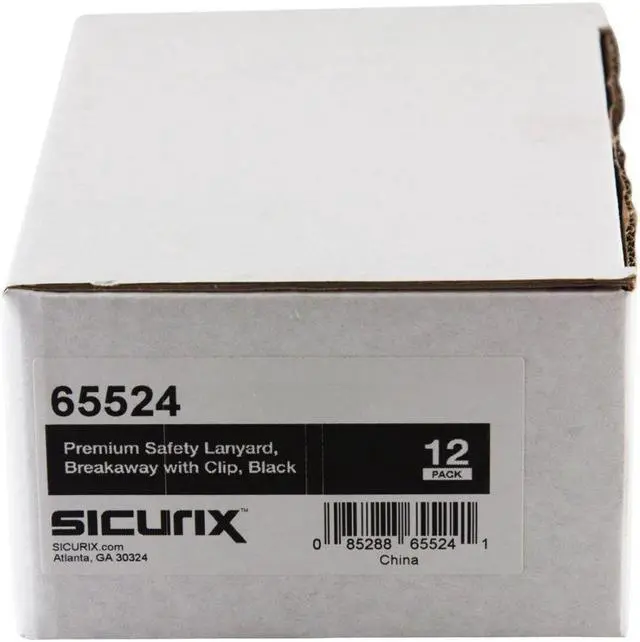 Alt view image 3 of 14 - SICURIX Safety Breakaway Lanyard - 12 / Pack - 36" Length - Black - Nylon, Steel