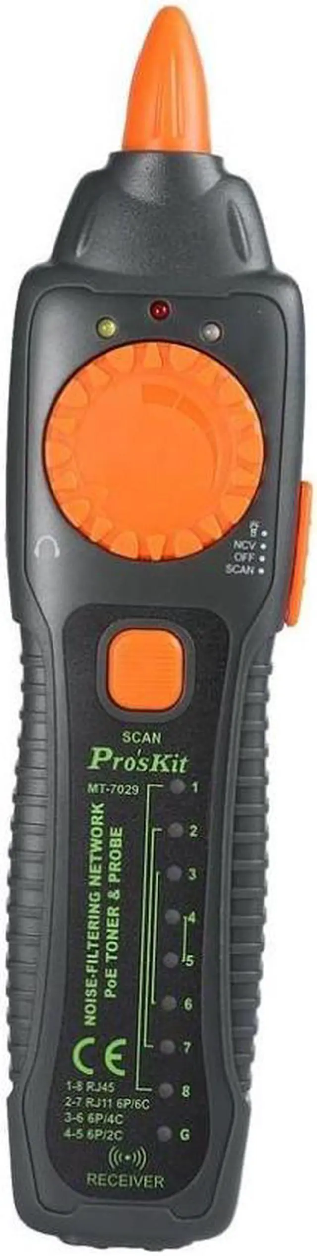 Alt view image 6 of 7 - Pro'sKit MT-7029 Network Toner Probe Kit Audio Network Handheld Network Cable Tester Wire Telephone Line Detector Tracker
