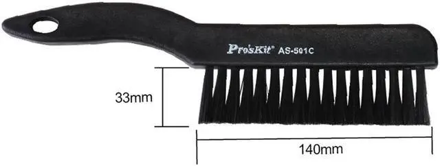 Alt view image 4 of 5 - Pro'sKit AS-501C Anti-static Brush (140mm) For Computer Electronic Component Repair Thoroughly Cleaning Brush