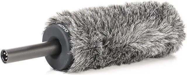 Alt view image 3 of 5 - Movo WS-G300 Furry Rigid Windscreen for Microphones 18-23mm in Diameter and up to 11.8" (30cm) Long - Dark Gray
