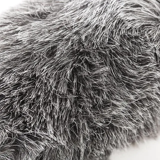 Alt view image 4 of 5 - Movo WS-G300 Furry Rigid Windscreen for Microphones 18-23mm in Diameter and up to 11.8" (30cm) Long - Dark Gray