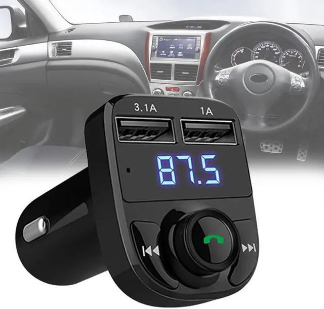 Alt view image 3 of 4 - HY-82 Dual USB Car Bluetooth Hands-free MP3 Car Charger FM Transmitter