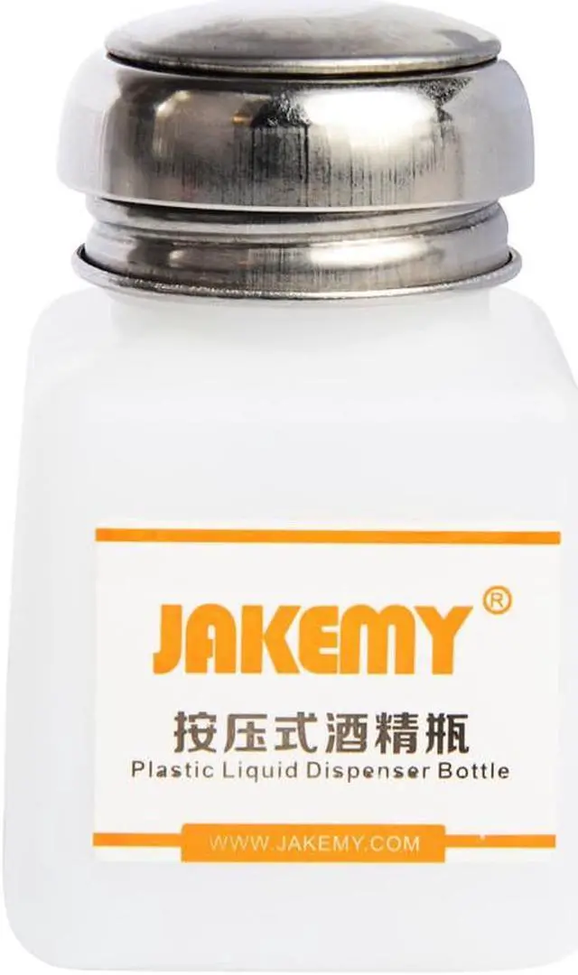 Alt view image 4 of 5 - JAKEMY JM-Z10 Liquid Alcohol Press Empty Clear Bottle Portable Plastic Liquid Dispenser Bottle Liquid Pumping Bottle