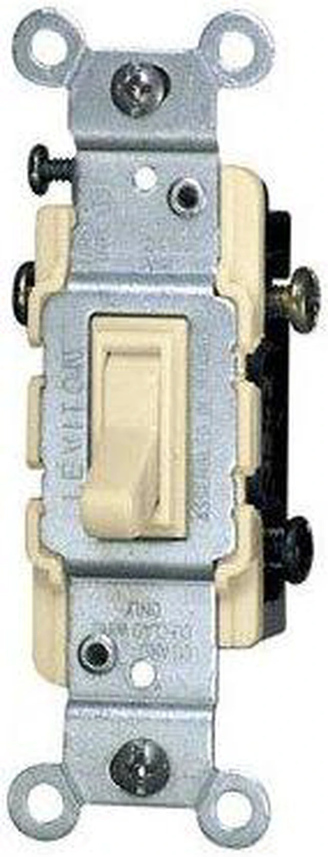 Alt view image 2 of 2 - Ivory 3-Way Toggle Wall Light Switch 15A Heavy Duty S453-I