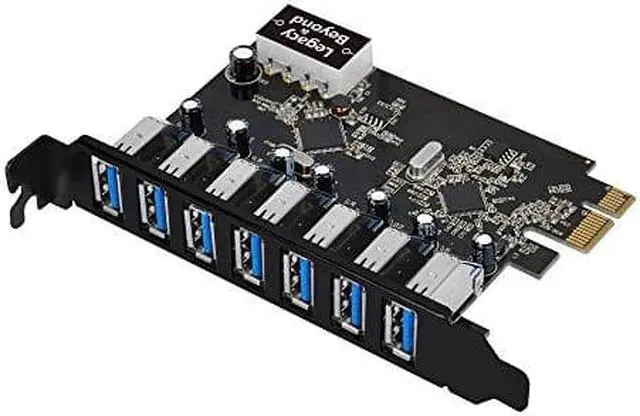 Alt view image 9 of 20 - SIIG LB-US0514-S1 Usb 3.0 7-Port Ext Pcie Host Adapter - Usb Adapter - Pcie 2.0 - Usb 3.0 X 7