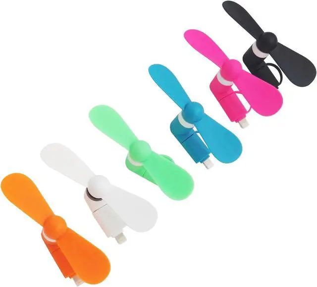 Main image of 2 IN 1 Travel Portable CellPhone Mini Fan Cooling Cooler For Micro USB For iPhone 5 5S SE 6 6S Plus 8 Pin Android Phones S6 S7