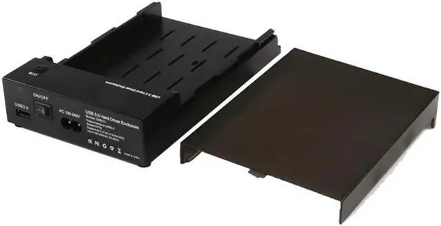 Alt view image 3 of 5 - Tool Free 3.5 Inch USB 3.0 to SATA III External Hard Drive Enclosure Case Support Both 2.5" & 3.5" SATA HDD SSD Built-in Adapter