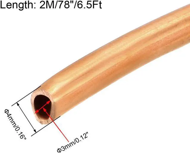 Alt view image 2 of 4 - Refrigeration Tubing, 5/32" OD x 1/8" ID x 6.5 Ft Soft Coil Copper Tubing
