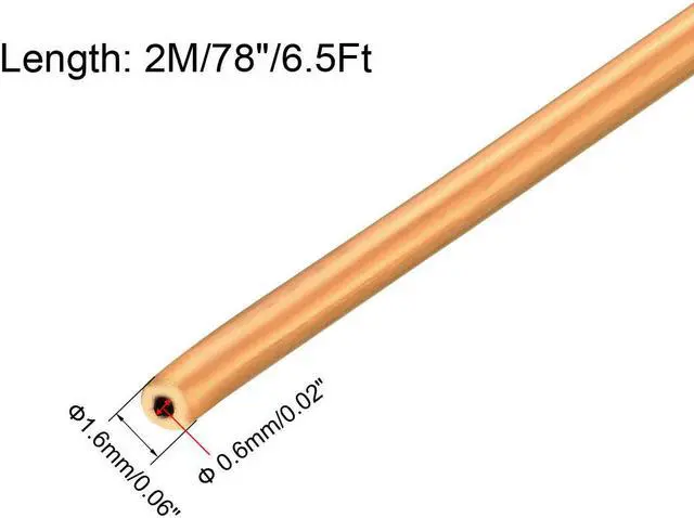 Alt view image 2 of 4 - Refrigeration Tubing, 1/16" OD x 1/32" ID x 6.5 Ft Soft Coil Copper Tubing