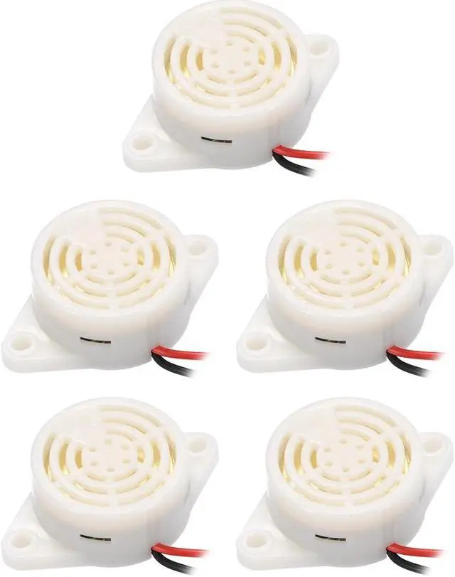Main image of 5 Pcs DC3-24V Active Electronic Buzzer Piezo Alarm Sounder Intermittent 100dB Beep Speaker