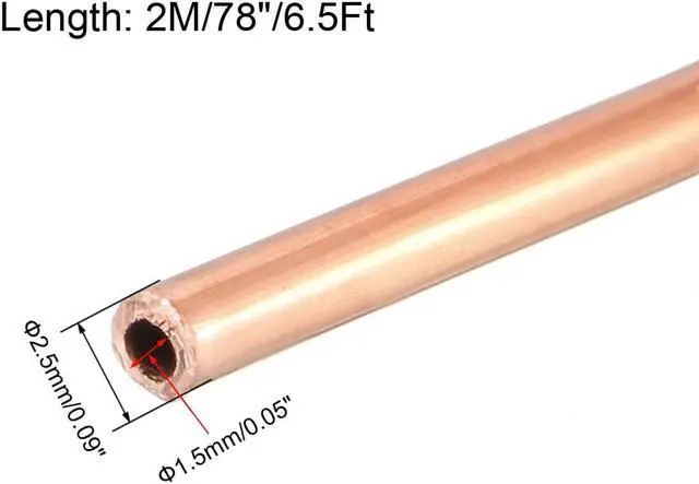 Alt view image 2 of 4 - Refrigeration Tubing, 7/64" OD x 1/16" ID x 6.5 Ft Soft Coil Copper Tubing