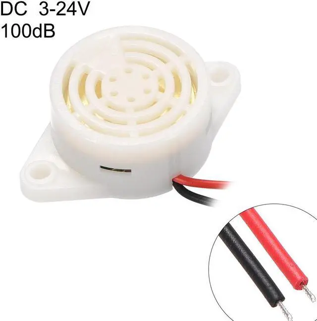 Alt view image 3 of 4 - 5 Pcs DC3-24V Active Electronic Buzzer Piezo Alarm Sounder Intermittent 100dB Beep Speaker