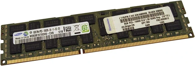 Main image of SAMSUNG M393B1K70DH0-CH9Q9 PC3-10600R DDR3 1333 8GB ECC REG 2RX4 (FOR SERVER ONLY)