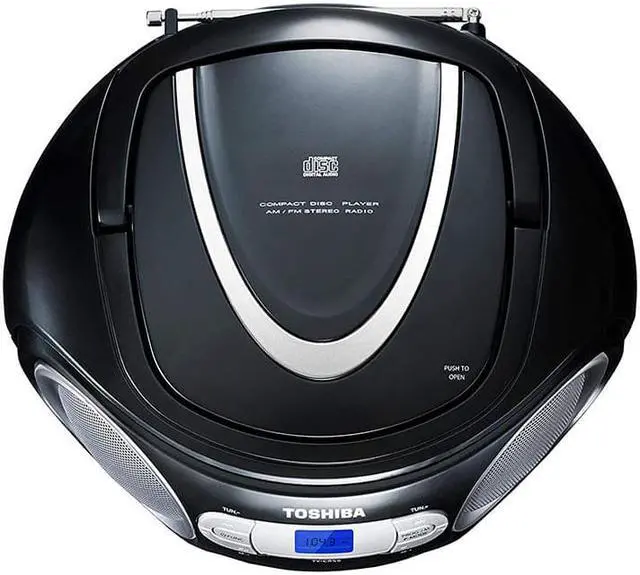 Alt view image 3 of 20 - Toshiba Portable CD Boombox with AM/FM Stereo and Aux Input TY-CRS9