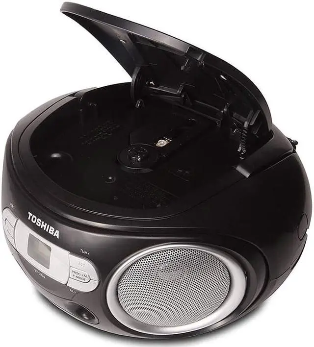 Alt view image 4 of 20 - Toshiba Portable CD Boombox with AM/FM Stereo and Aux Input TY-CRS9