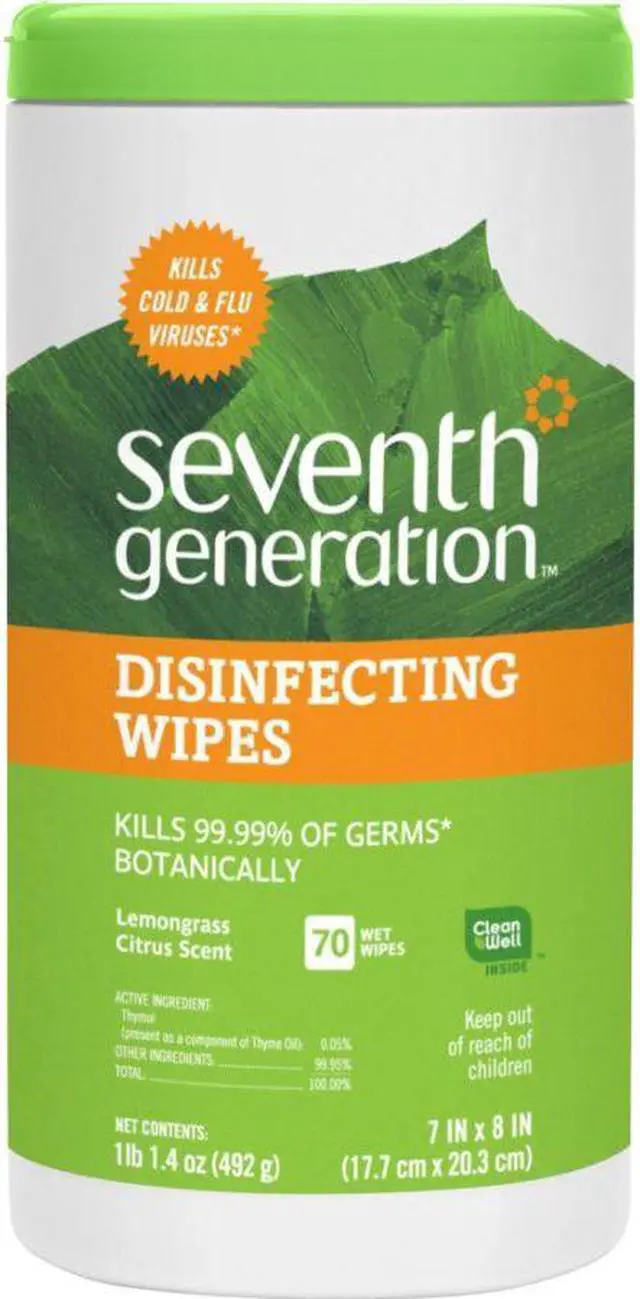 Alt view image 10 of 20 - SEVENTH GENERATION Botanical Disinfecting Wipes 8 x 7 70 Wipes 22813