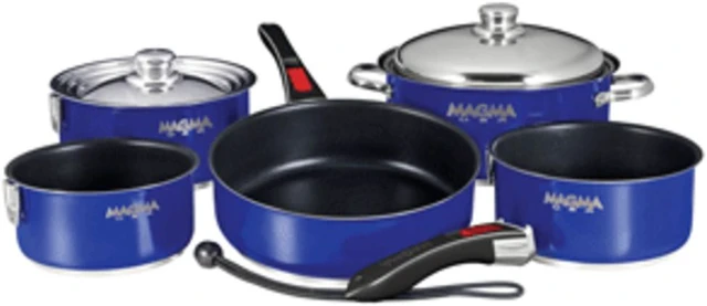 Alt view image 2 of 8 - MAGMA NESTABLE 10 PIECE S.S. COBALT BLUE INDUCTION COOKWARE