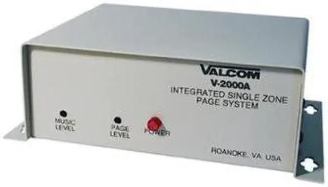 Alt view image 3 of 10 - Valcom - V-2000A - One-way, 1 Zone, Page Control With Built-in Power Provides A Background Music In