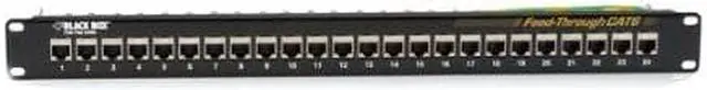 Alt view image 2 of 13 - BLACK BOX JPM814A PTCH PNL CAT6 FD-THR 1U SHIELDED 24PT