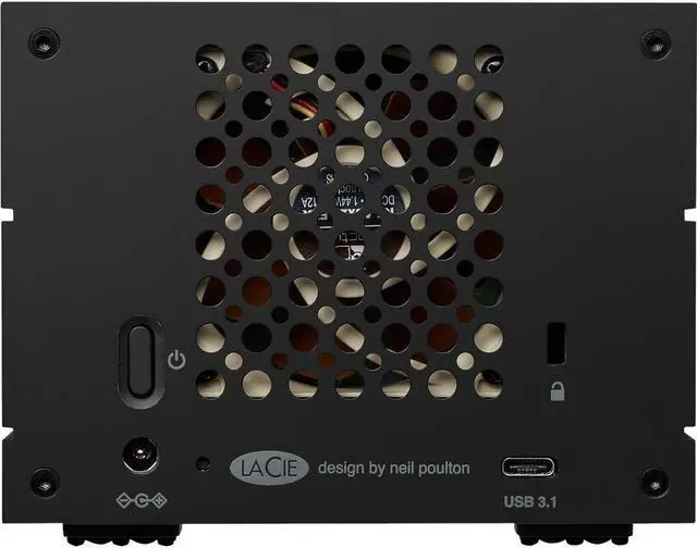 Alt view image 2 of 15 - LaCie 2big RAID 8TB USB-C External Hard Drive STHJ8000800 Black