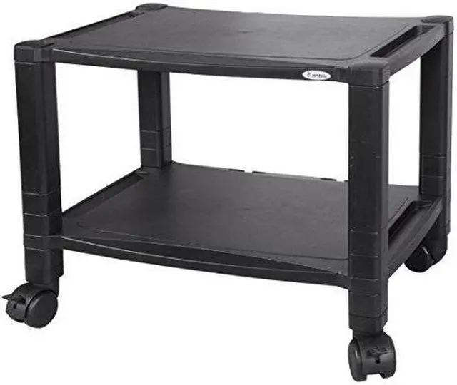 Alt view image 4 of 13 - Kantek Mobile 2-Shelf Printer/Fax Stand - 75 lb Load Capacity - Black