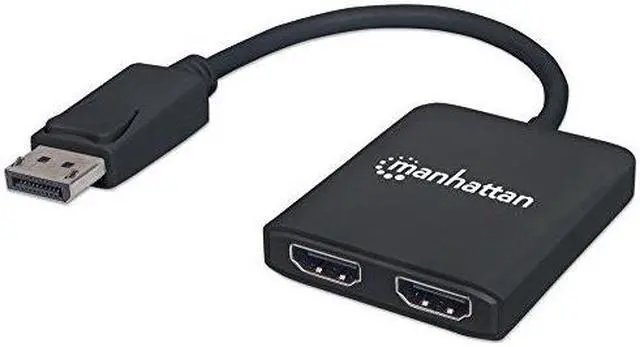 Alt view image 4 of 6 - Manhattan Displayport To 2-Port Hdmi Splitter Hub With Mst
