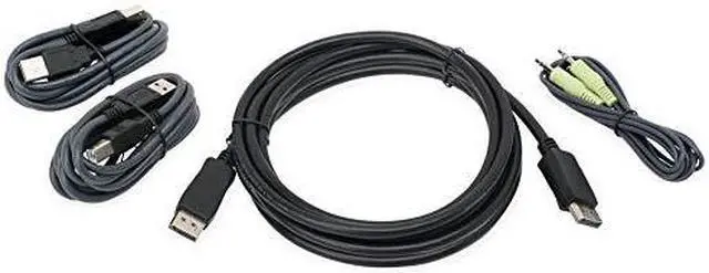 Alt view image 2 of 11 - Iogear 10 Ft. Displayport Usb Kvm Cable Kit With Audio (Taa)